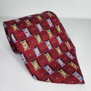 ROBERT TALBOTT STUDIO Red Silk Tie.